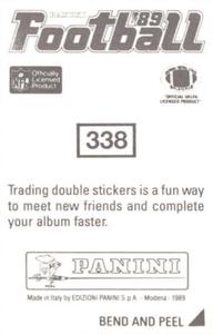 1989 Panini Stickers #338 Mark Duper Back