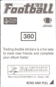 1989 Panini Stickers #380 Tunch Ilkin Back