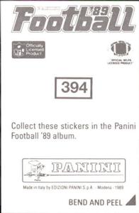 1989 Panini Stickers #394 Billy Ray Smith Back