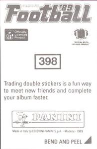 1989 Panini Stickers #398 Bruce Scholtz Back