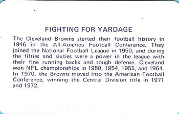 1976 Popsicle #NNO Cleveland Browns Back