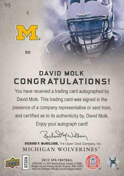 2012 SP Authentic - Autographs #95 David Molk Back