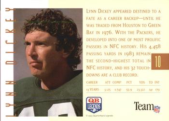 1993 Quarterback Legends #10 Lynn Dickey Back