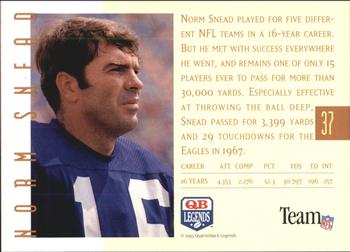 1993 Quarterback Legends #37 Norm Snead Back