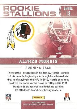 2012 Panini Contenders - Rookie Stallions #13 Alfred Morris Back