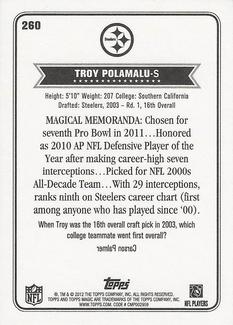 2012 Topps Magic - Mini #260 Troy Polamalu Back