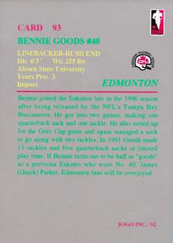 1992 JOGO #93 Bennie Goods Back