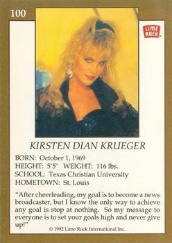1992 Lime Rock Pro Cheerleaders #100 Kirsten Krueger Back