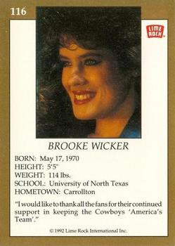 1992 Lime Rock Pro Cheerleaders #116 Brooke Wicker Back