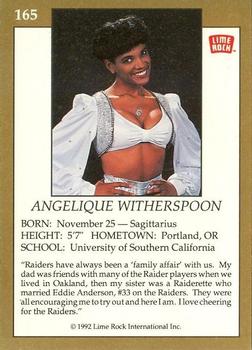 1992 Lime Rock Pro Cheerleaders #165 Angelique Witherspoon Back