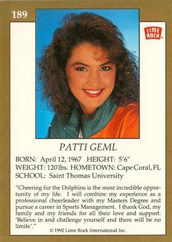 1992 Lime Rock Pro Cheerleaders #189 Patti Geml Back