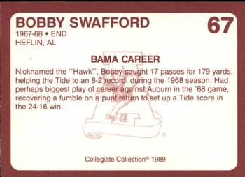 1989 Collegiate Collection Coke Alabama Crimson Tide (580) #67 Bobby Swafford Back