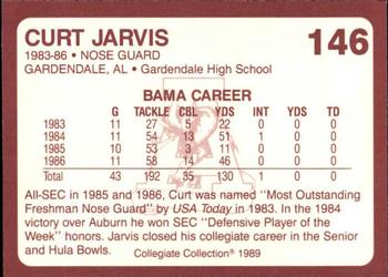 1989 Collegiate Collection Coke Alabama Crimson Tide (580) #146 Curt Jarvis Back