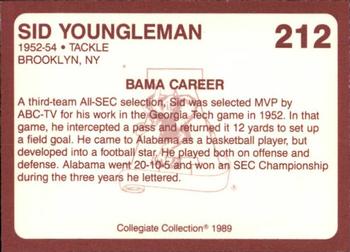 1989 Collegiate Collection Coke Alabama Crimson Tide (580) #212 Sid Youngelman Back