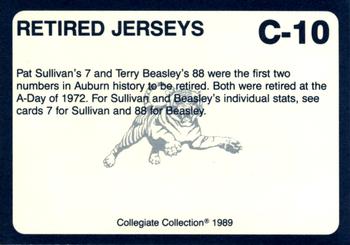 1989 Collegiate Collection Coke Auburn Tigers (20) #C-10 Retired Jerseys Back