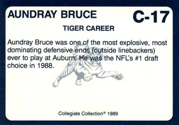 1989 Collegiate Collection Coke Auburn Tigers (20) #C-17 Aundray Bruce Back