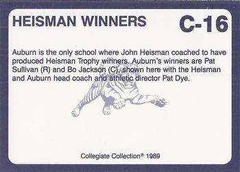 1989 Collegiate Collection Coke Auburn Tigers (20) #C-16 Heisman Winners Back