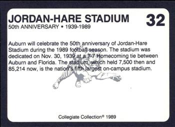 1989 Collegiate Collection Coke Auburn Tigers (580) #32 Jordan-Hare Stadium Back