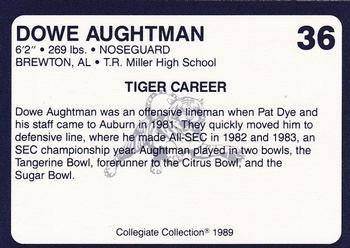 1989 Collegiate Collection Coke Auburn Tigers (580) #36 Dowe Aughtman Back