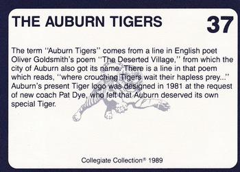 1989 Collegiate Collection Coke Auburn Tigers (580) #37 The Auburn Tigers Back