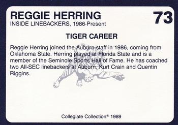 1989 Collegiate Collection Coke Auburn Tigers (580) #73 Reggie Herring Back