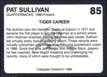 1989 Collegiate Collection Coke Auburn Tigers (580) #85 Pat Sullivan Back