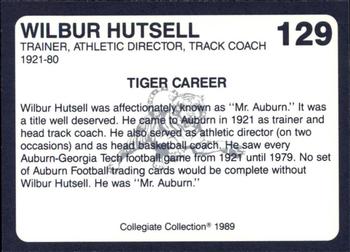 1989 Collegiate Collection Coke Auburn Tigers (580) #129 Wilbur Hutsell Back