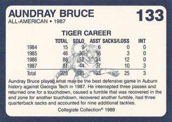 1989 Collegiate Collection Coke Auburn Tigers (580) #133 Aundray Bruce Back
