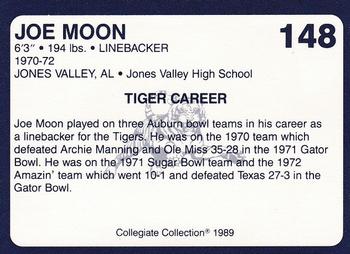 1989 Collegiate Collection Coke Auburn Tigers (580) #148 Joe Moon Back