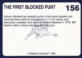 1989 Collegiate Collection Coke Auburn Tigers (580) #156 The First Blocked Punt Back