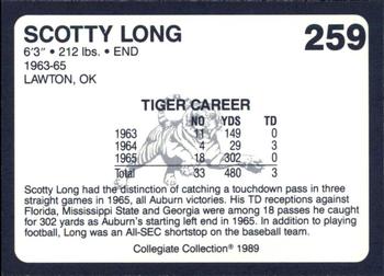 1989 Collegiate Collection Coke Auburn Tigers (580) #259 Scotty Long Back