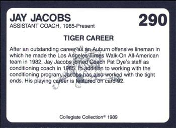 1989 Collegiate Collection Coke Auburn Tigers (580) #290 Jay Jacobs Back