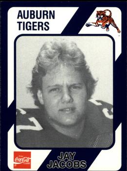1989 Collegiate Collection Coke Auburn Tigers (580) #290 Jay Jacobs Front
