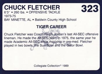 1989 Collegiate Collection Coke Auburn Tigers (580) #323 Chuck Fletcher Back