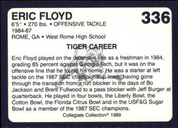1989 Collegiate Collection Coke Auburn Tigers (580) #336 Eric Floyd Back