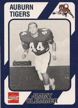 1989 Collegiate Collection Coke Auburn Tigers (580) #341 Jimmy Clemmer Front