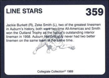 1989 Collegiate Collection Coke Auburn Tigers (580) #359 Line Stars Back