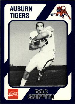 1989 Collegiate Collection Coke Auburn Tigers (580) #398 Doc Griffith Front
