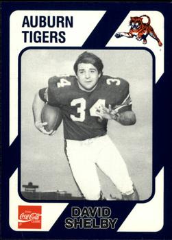 1989 Collegiate Collection Coke Auburn Tigers (580) #407 David Shelby Front