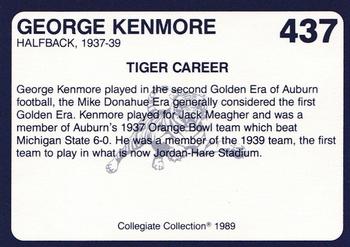 1989 Collegiate Collection Coke Auburn Tigers (580) #437 George Kenmore Back