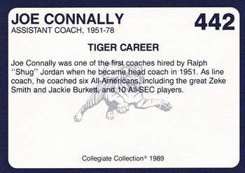 1989 Collegiate Collection Coke Auburn Tigers (580) #442 Joe Connally Back