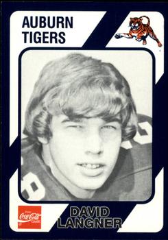 1989 Collegiate Collection Coke Auburn Tigers (580) #445 David Langner Front