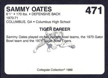 1989 Collegiate Collection Coke Auburn Tigers (580) #471 Sammy Oates Back