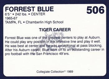 1989 Collegiate Collection Coke Auburn Tigers (580) #506 Forrest Blue Back