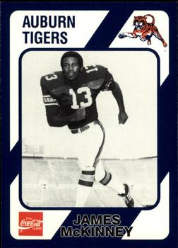 1989 Collegiate Collection Coke Auburn Tigers (580) #510 James McKinney Front