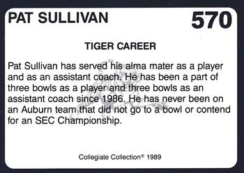 1989 Collegiate Collection Coke Auburn Tigers (580) #570 Pat Sullivan Back
