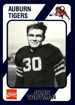 1989 Collegiate Collection Coke Auburn Tigers (580) #575 John Trotman Front