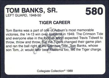 1989 Collegiate Collection Coke Auburn Tigers (580) #580 Tom Banks Sr. Back