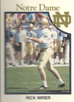 1990 Notre Dame Fighting Irish 60 #22 Rick Mirer Front