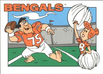 1993 Cardz The Flintstones NFL #32 Cincinnati - Schedule Front
